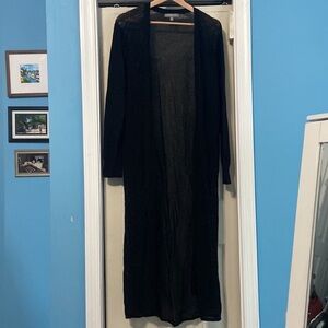 NM Long Black Open Cardigan